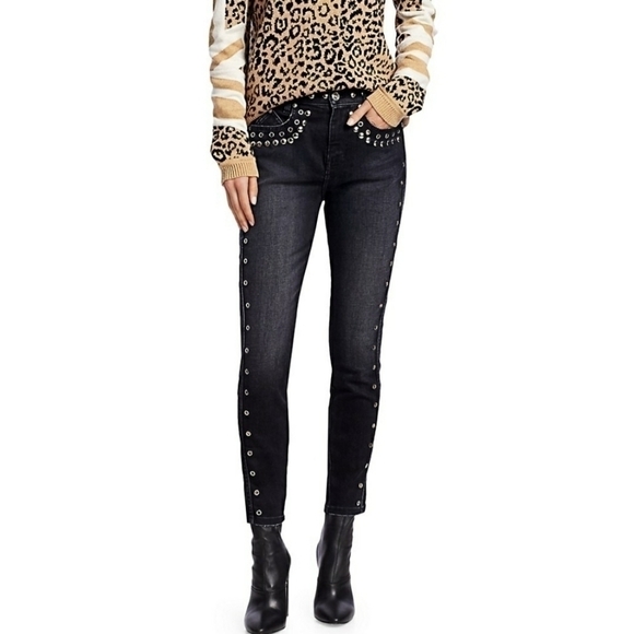 CURRENT Elliott Skinny Stiletto Jeans With Studs - Picture 7 of 13